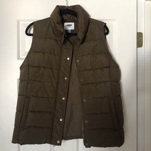 Olive puffer vest